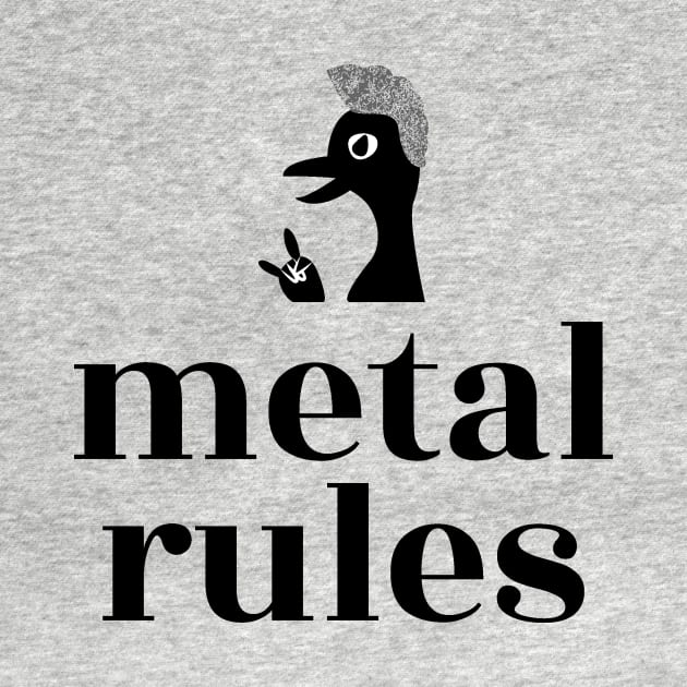 Metal Rules Cool Duck Quack by notami